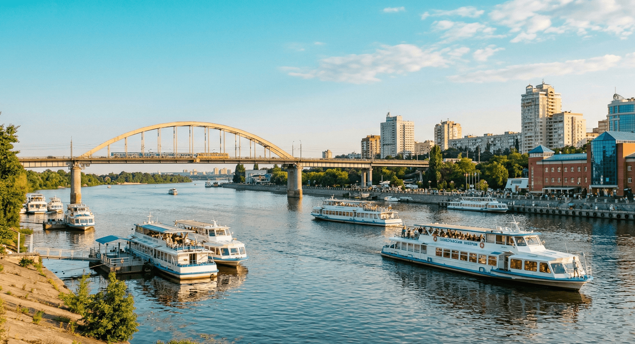 Річковий транспорт у Дніпрі 2026 розклад катерів та річкових трамваїв на фоні міста