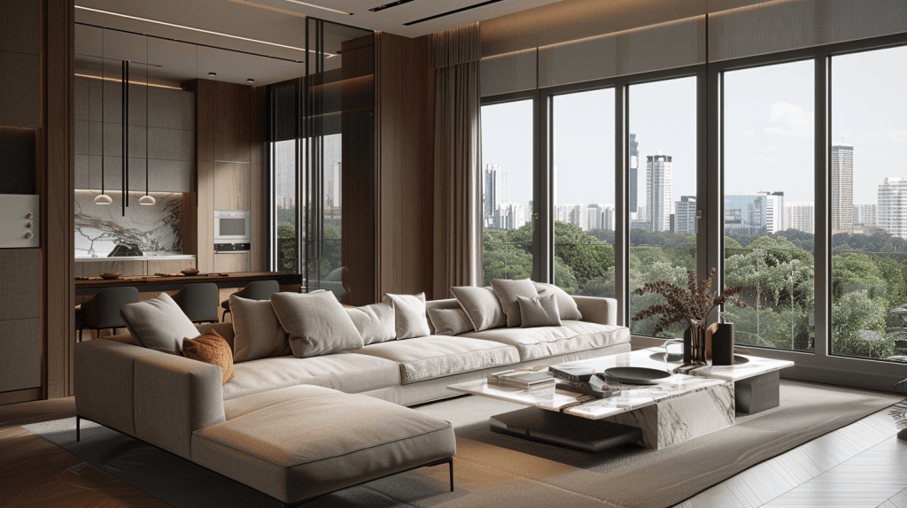 готові промти для midjourney інтер’єр вітальні 4