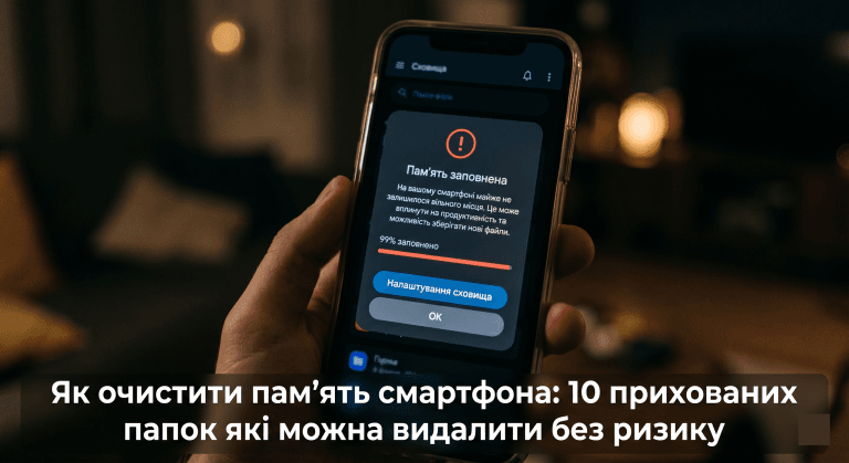 як очистити пам'ять смартфона швидко — телефон показує пам'ять заповнена Android прихована папка