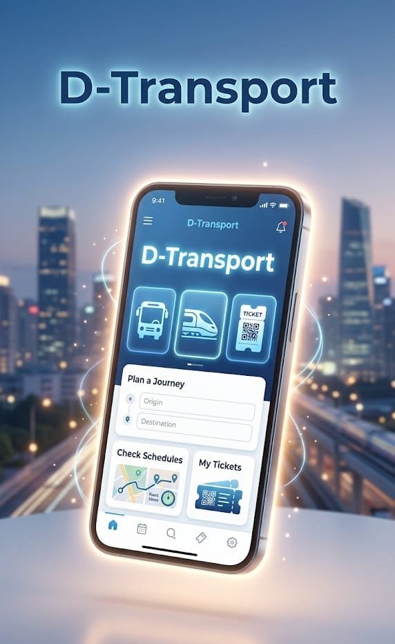Планування поїздок та графіки руху з мобільним додатком D-Transport для пасажирів.