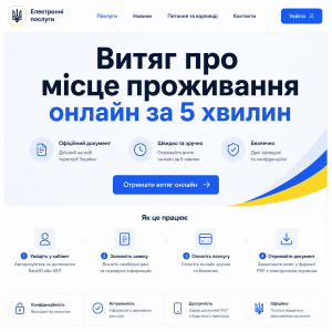 Головне зображення статті про те, як швидко отримати витяг про місце проживання онлайн в Україні.