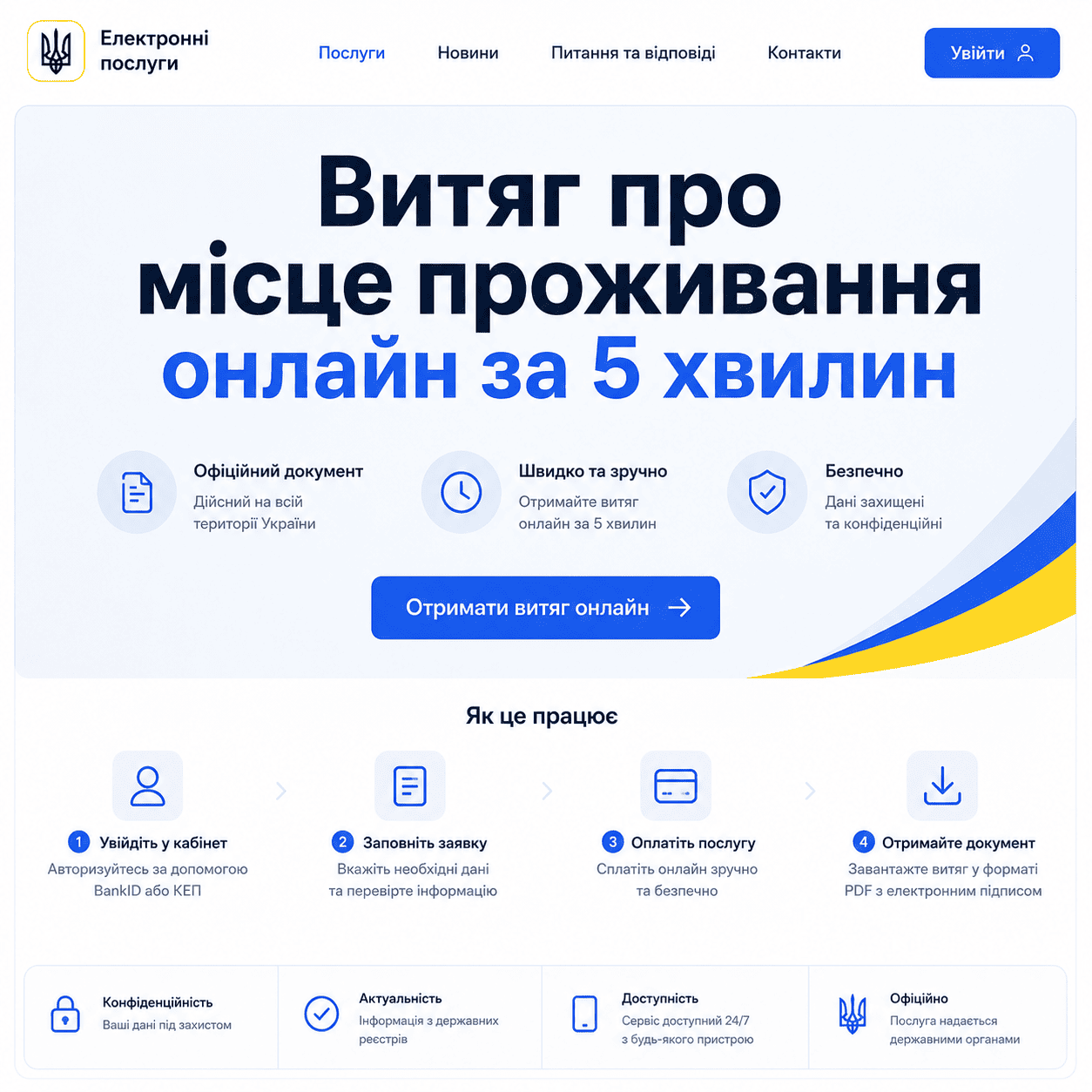 Головне зображення статті про те, як швидко отримати витяг про місце проживання онлайн в Україні.